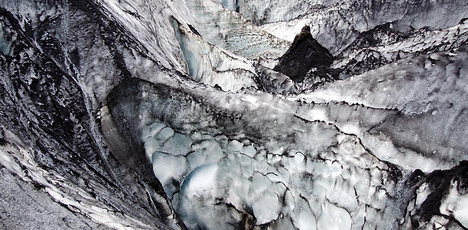 Langue d'un glacier volcanique en Islande